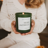 Merry and Bright 15 oz Soy Candle, Matte - Home Decor