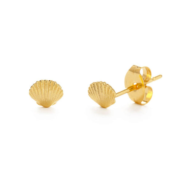 Tiny Shell Stud Earrings