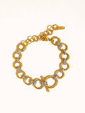 Céliane 18K Gold Non-Tarnish Two-Tone Link Bracelet