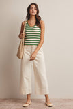 Striped Crochet Knit Tank (Navy or Green)