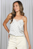 Allie Lace-Trim Satin Camisole