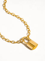 Locky 18K Non-Tarnish Lock Chain Necklace