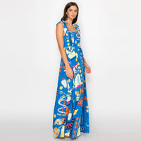 Tropical Vintage Print Maxi