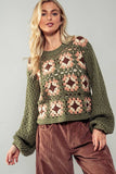 Geometric Harmony Knit Sweater