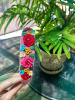 Amelia 3D Floral Embroidered Headband