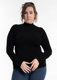 One Size | Signature Stretch Long Sleeve Mockneck Turtleneck (MANY COLORS)