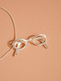 Russet Silver Vintage Eyeglasses Necklace