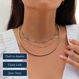 Jane Adjustable 14K Gold Filled Classic Gold Beaded Necklace