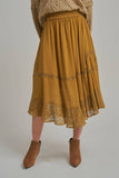 Jasper Midi Skirt (Gold or Olive)