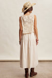 Ellen Lace Vest & Sleeveless Midi Dress Set