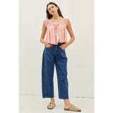 Ruffle Louise Top (Blush or White)