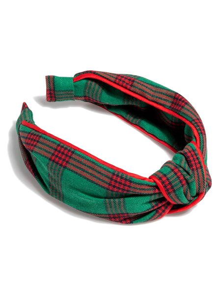 Knotted Plaid Headband