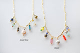 Jill Colorful Beaded Charm Necklace