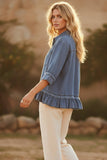 Sophia Tencel Ruffle Top