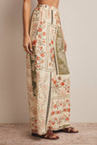 Patchwork Floral Wide-Leg Pants