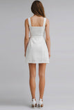 Kylie White Lace Wrap Dress