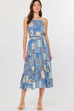 Coastal Patchwork Midi Dress