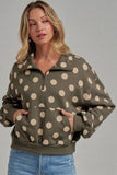Marlie Polka Dot Fleece (Black or Olive)