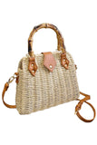 Bamboo & Wicker Crossbody Bag