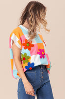 Flower Patch Checkered Sweater Vest (Website Exclusive)