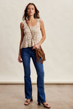 Annabel Crochet Square Neck Top