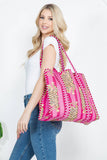 Hot Pink Tiger Handmade Reversible Tote Bag