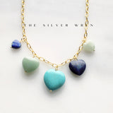 Handmade | Sierra Stone Heart Multi Charm Necklace