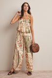 Patchwork Floral Wide-Leg Pants