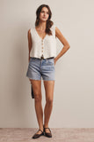 Button-Front Knit Vest Top