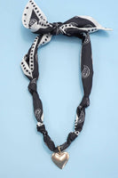 Handcrafted Scarf Interchangeable Charm Necklace