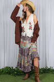 Eyelet Boho Embroidery Cotton Vest