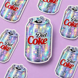 Disco Ball Diet Coke Can Glitter Vinyl Sticker