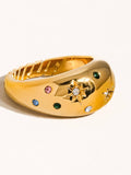 Angela 18K Gold Non-Tarnish Star Dome Ring