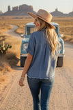 Frayed Abbie Denim Top