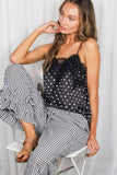 Allie Lace-Trim Satin Camisole
