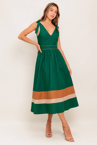 Marlie Color Block Midi Dress