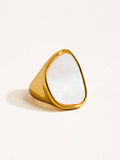 Calypso 18k Gold Natural Shell Statement Ring