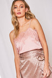 Rachel Lace-Trim Satin Camisole