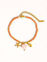 Fawn 18K Gold Non-Tarnish Shells and Star Beaded Bracelet