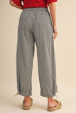 Denim Striped Parachute Pants