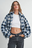 Drop Shoulder Plaid Fleece Maisy Jacket