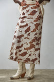 Jenna Cow Print Skirt