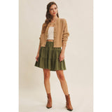 Mineral Washed Linen Blend Skirt