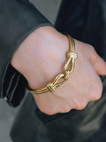 Deloise 18K Gold Non-Tarnish Knot Link Bracelet