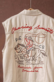 Western Sunset Embroidered Denim Vest