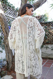 Floral Pattern Long Kimono