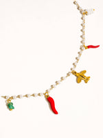 Praiano 18K Gold Non-Tarnish Pepper Charm Pearl Necklace
