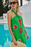 Trinie Postcard Amory Halter Mini Dress