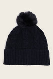 Cozy Cable Pom Pom Beanie