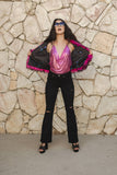 Planet Queen Faux Fur Jacket in Monster Pink